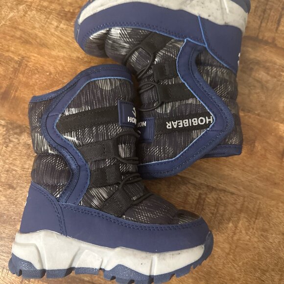 HOBIBEAR Boys Snow Boots Winter Waterproof Slip Resistant Blue - Picture 2 of 7
